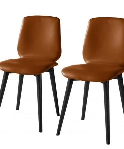 Studio Copenhagen Polsterstuhl Wilga IV (2er-Set) - Echtleder