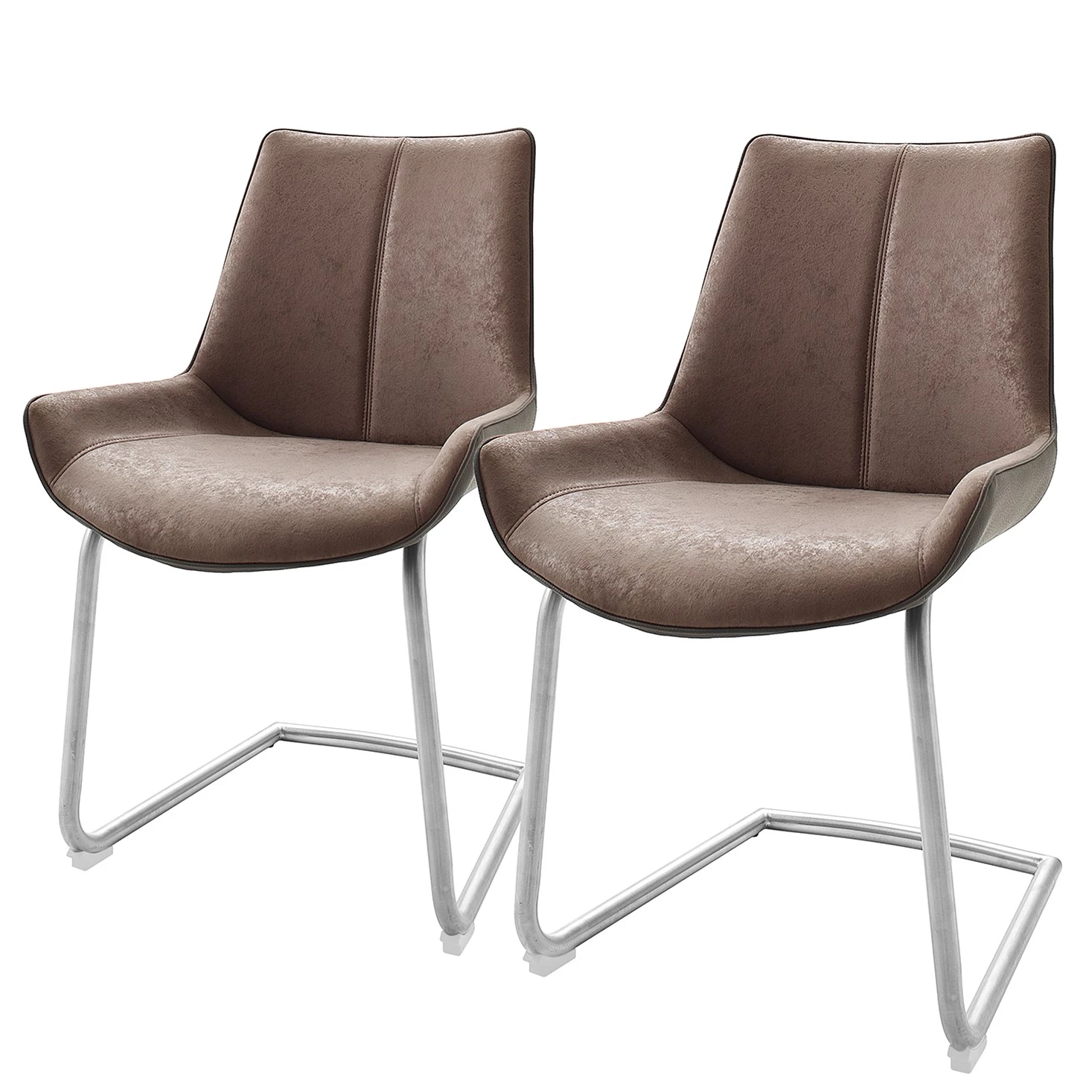 Fredriks Freischwinger Saval (2er-Set) - Vintage Braun 1 Fredriks Freischwinger Saval (2er-Set) - Vintage Braun