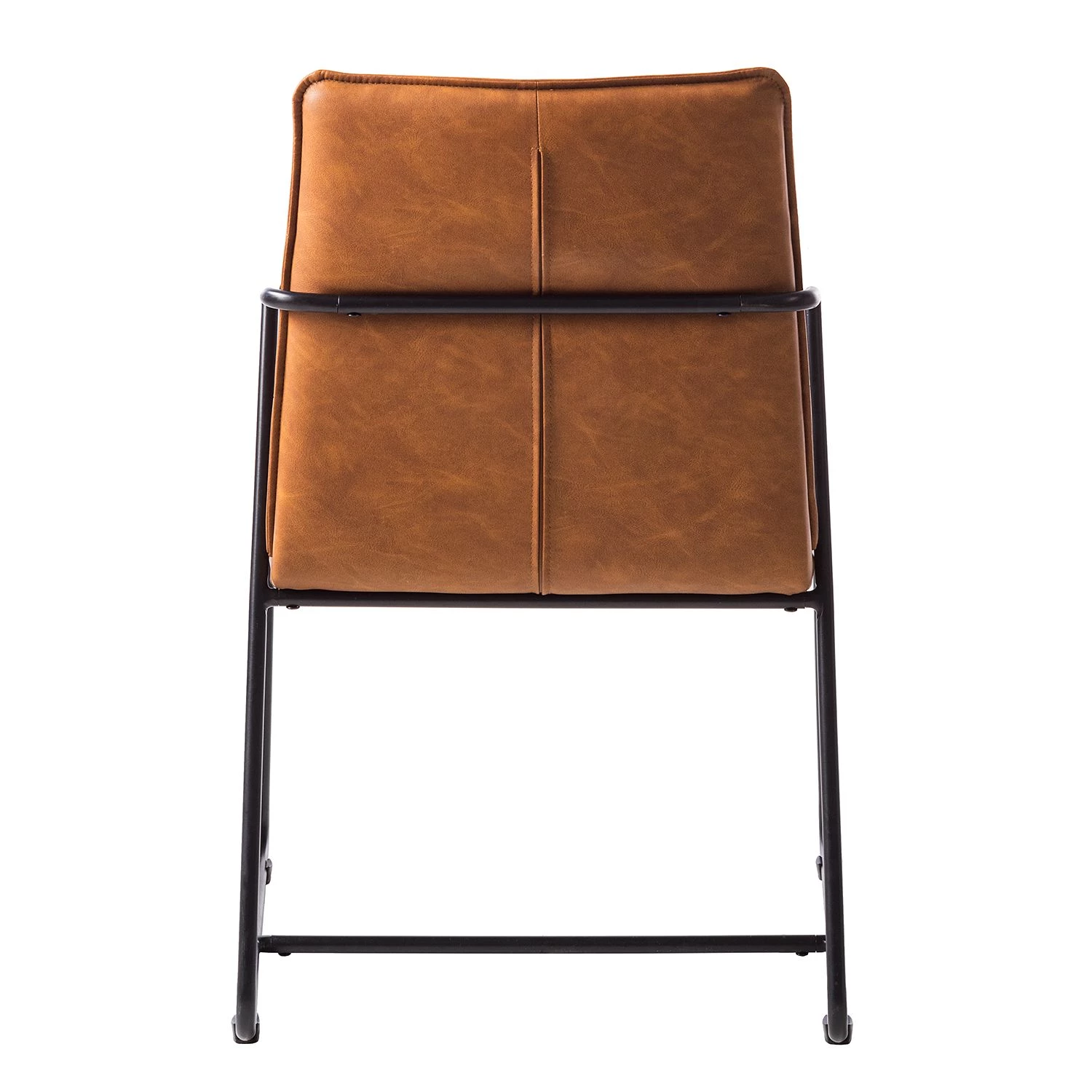 Ars manufacti Armlehnenstuhl Bex - Kunstleder / Metall - Braun / Schwarz 4 Ars manufacti Armlehnenstuhl Bex - Kunstleder / Metall - Braun / Schwarz – Bild 4