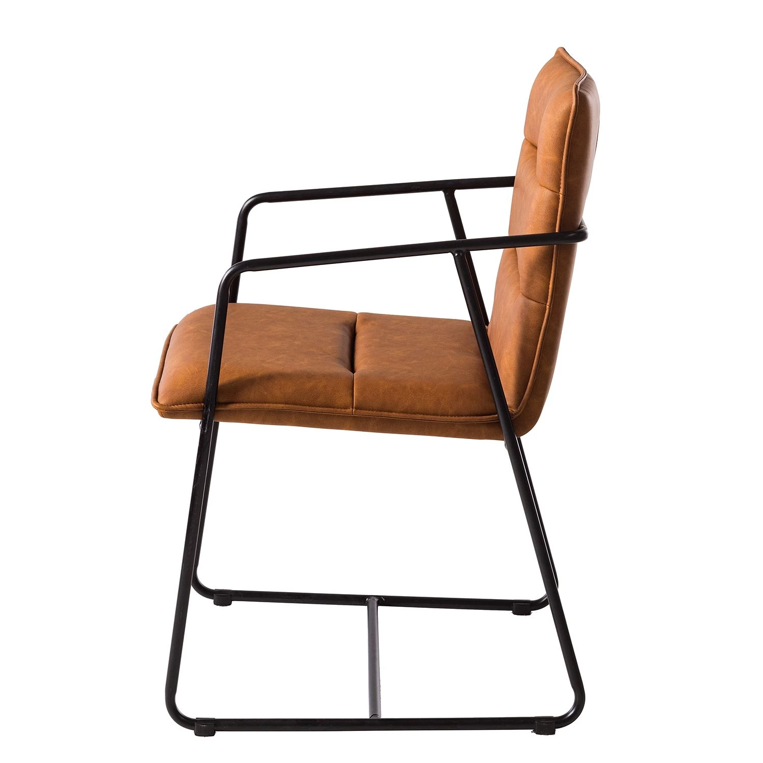 Ars manufacti Armlehnenstuhl Bex - Kunstleder / Metall - Braun / Schwarz 5 Ars manufacti Armlehnenstuhl Bex - Kunstleder / Metall - Braun / Schwarz – Bild 5