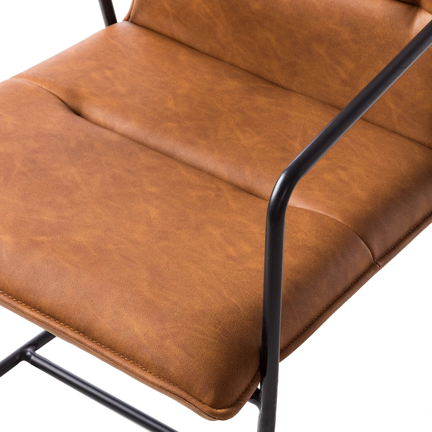 Ars manufacti Armlehnenstuhl Bex - Kunstleder / Metall - Braun / Schwarz 6 Ars manufacti Armlehnenstuhl Bex - Kunstleder / Metall - Braun / Schwarz – Bild 6