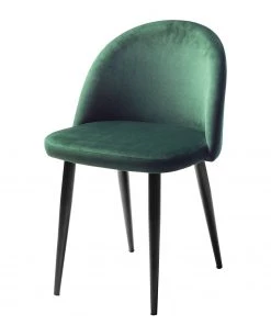 Jack & Alice Polsterstuhl Jacklin (2er-Set) - Samt / Metall - Schwarz - Grün -Deutschland Stühle Verkaufs-Shop 1000123763 180718 07565302 GALLERYIMAGES P000000001000123763 2