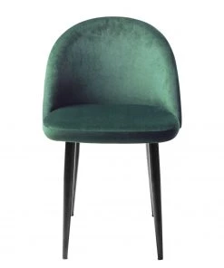 Jack & Alice Polsterstuhl Jacklin (2er-Set) - Samt / Metall - Schwarz - Grün -Deutschland Stühle Verkaufs-Shop 1000123763 180718 07565303 GALLERYIMAGES P000000001000123763 2