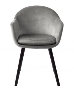 Mørteens Armlehnenstuhl Hallund II - Samt / Gummibaum massiv - Schwarz - Grau -Deutschland Stühle Verkaufs-Shop 1000123817 181107 10110209 GALLERYIMAGES P000000001000123817