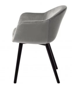 Mørteens Armlehnenstuhl Hallund II - Samt / Gummibaum massiv - Schwarz - Grau -Deutschland Stühle Verkaufs-Shop 1000123817 181107 10110210 GALLERYIMAGES P000000001000123817