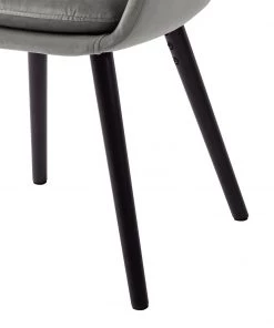 Mørteens Armlehnenstuhl Hallund II - Samt / Gummibaum massiv - Schwarz - Grau -Deutschland Stühle Verkaufs-Shop 1000123817 181107 10110213 GALLERYIMAGES P000000001000123817