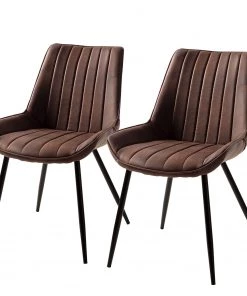 Ars manufacti Polsterstuhl Midge - Braun - 2er Set
