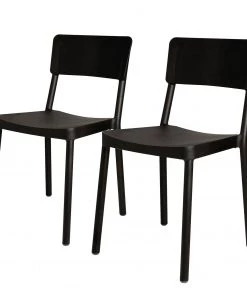 Blanke Design Esszimmerstuhl Lisboa (2er-Set) - Kunststoff - Schwarz - Ohne Armlehnen