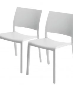 Blanke Design Esszimmerstuhl Fiona (2er-Set) - Kunststoff - Weiß