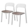 Blanke Design Esszimmerstuhl Ona (2er-Set) - Kunststoff - Weiß / Congo - Ohne Armlehnen