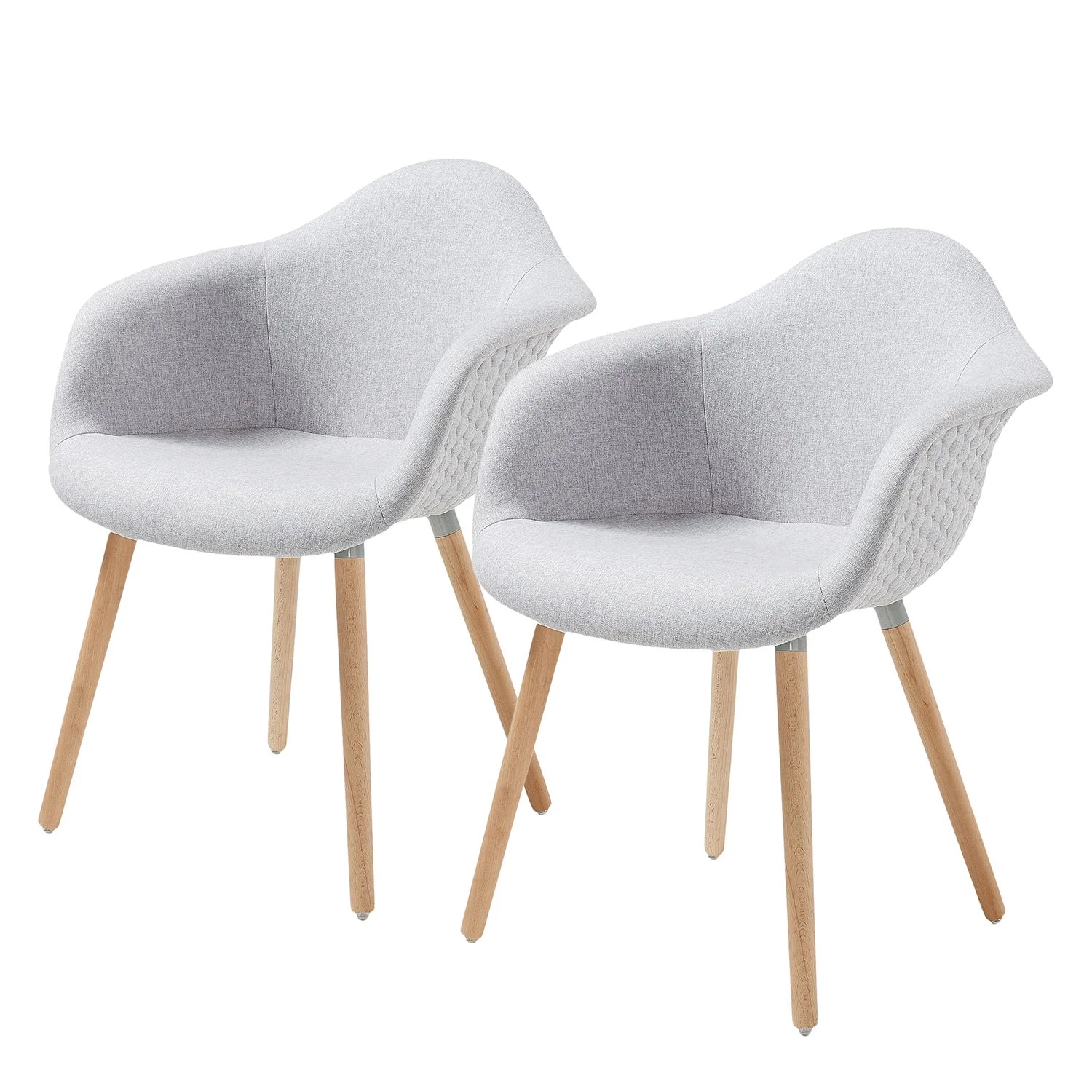 Norrwood Armlehnenstuhl Kevya l (2er-Set) - Lichtgrau 1 Norrwood Armlehnenstuhl Kevya l (2er-Set) - Lichtgrau