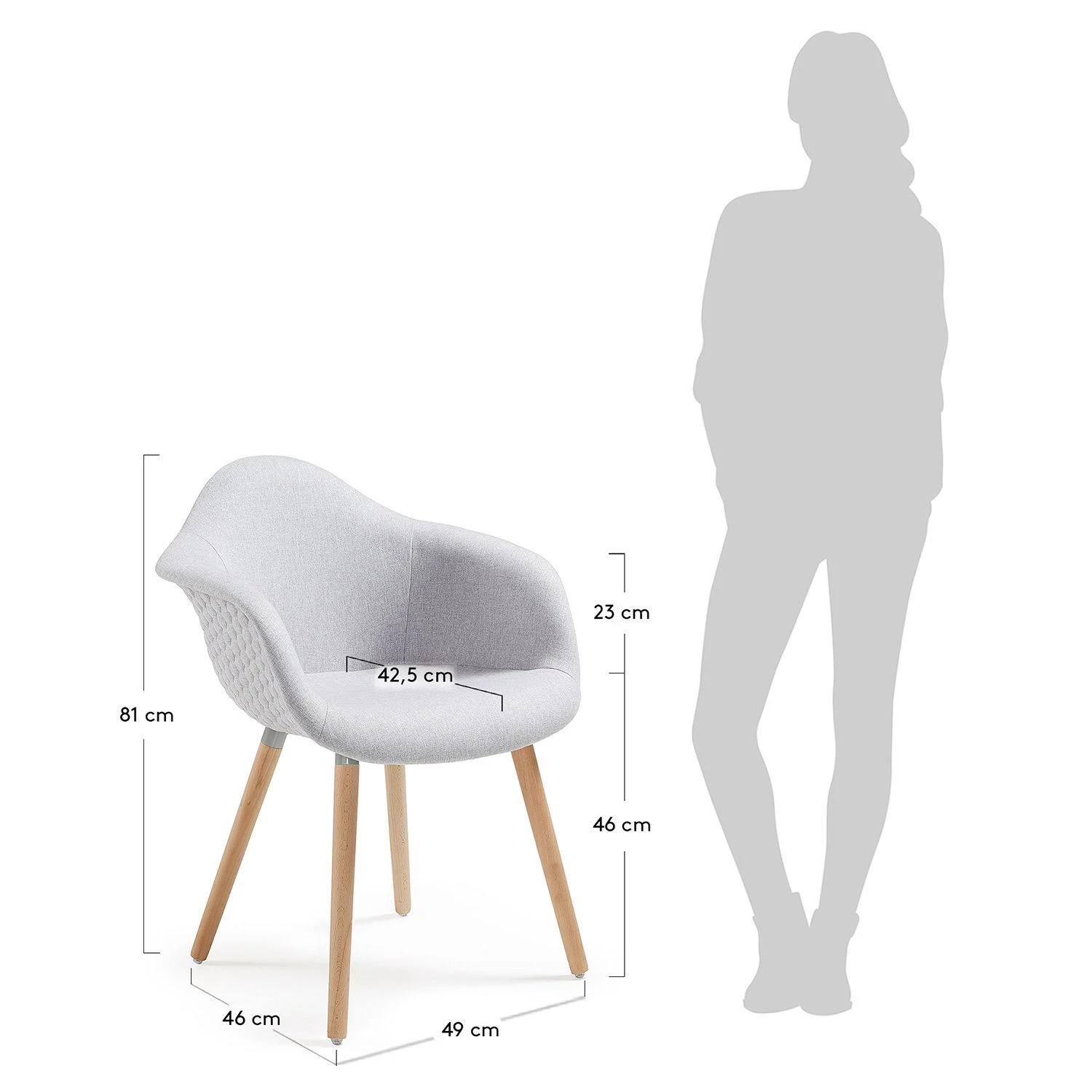 Norrwood Armlehnenstuhl Kevya l (2er-Set) - Lichtgrau 5 Norrwood Armlehnenstuhl Kevya l (2er-Set) - Lichtgrau – Bild 5