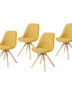 Norrwood Polsterstuhl Ralf l (4er-Set) - Senfgelb