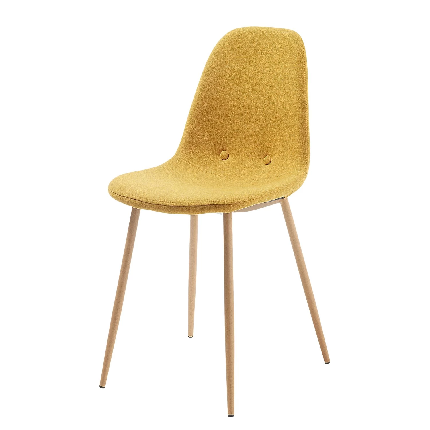 Norrwood Polsterstuhl Yaren (4er-Set) - Senfgelb 2 Norrwood Polsterstuhl Yaren (4er-Set) - Senfgelb – Bild 2