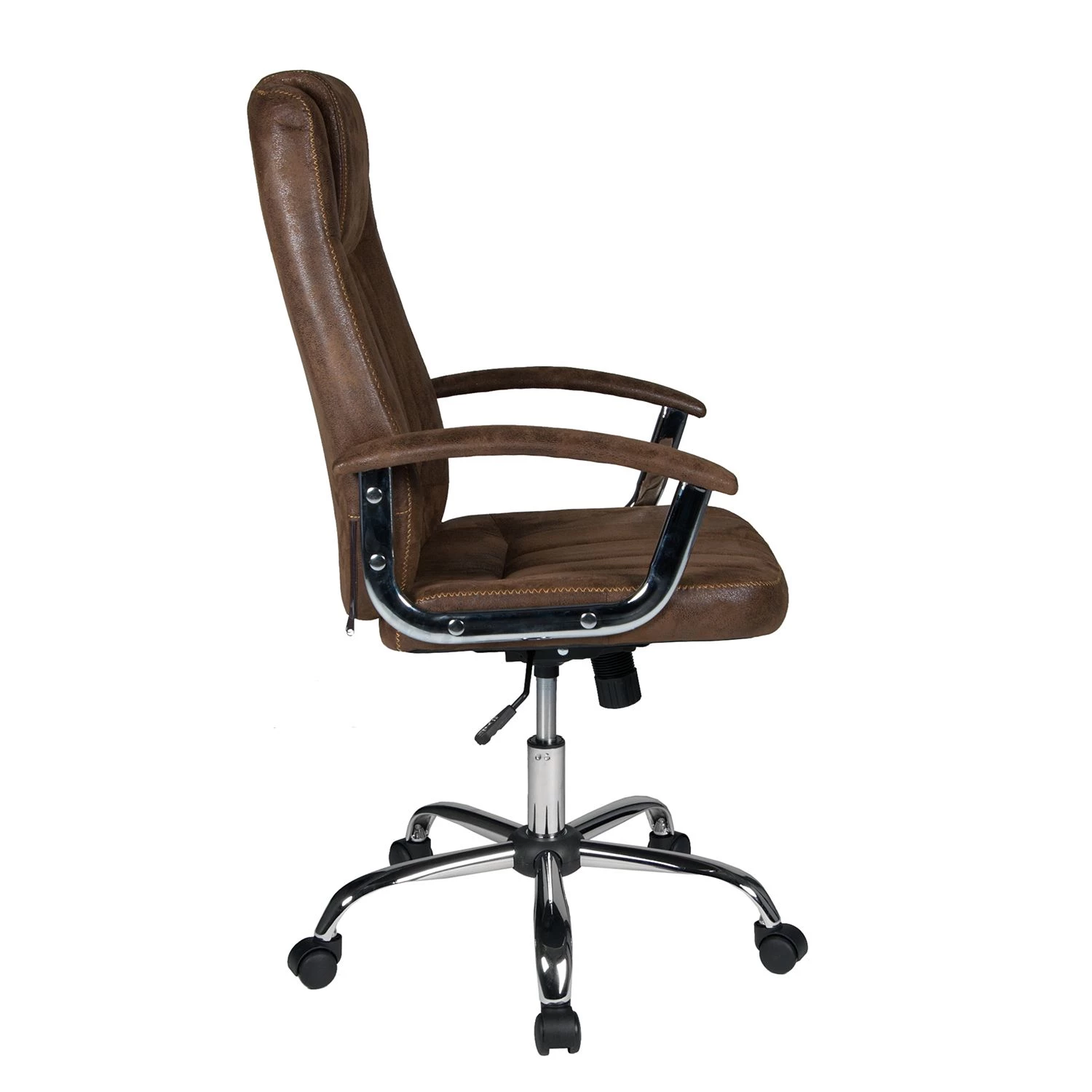 Duo Collection Chefsessel Bill - Microfaser / Metall - Vintage Braun / Chrom 4 Duo Collection Chefsessel Bill - Microfaser / Metall - Vintage Braun / Chrom – Bild 4