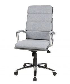 Duo Collection Chefsessel Lennes - Webstoff / Metall - Grau / Chrom