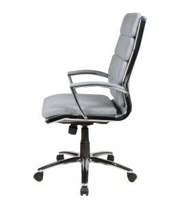 Duo Collection Chefsessel Lennes - Webstoff / Metall - Grau / Chrom -Deutschland Stühle Verkaufs-Shop 1000129054 180817 15164860 GALLERYIMAGES P000000001000129054