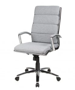 Duo Collection Chefsessel Lennes - Webstoff / Metall - Grau / Chrom -Deutschland Stühle Verkaufs-Shop 1000129054 180817 15164861 GALLERYIMAGES P000000001000129054