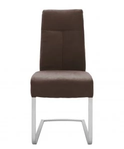 Loftscape Freischwinger Aracala (2er-Set) - Microfaser / Edelstahl - Silber - Braun -Deutschland Stühle Verkaufs-Shop 1000129680 180906 07255549 GALLERYIMAGES P000000001000129680