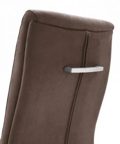 Loftscape Freischwinger Aracala (2er-Set) - Microfaser / Edelstahl - Silber - Braun -Deutschland Stühle Verkaufs-Shop 1000129680 180906 07255552 GALLERYIMAGES P000000001000129680