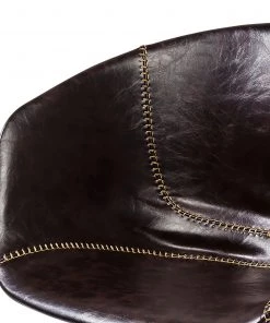 Kare Design Armlehnenstuhl Lounge - Kunstleder / Stahl - Dunkelbraun / Schwarz -Deutschland Stühle Verkaufs-Shop 1000135820 181005 15010217 GALLERYIMAGES P000000001000135820