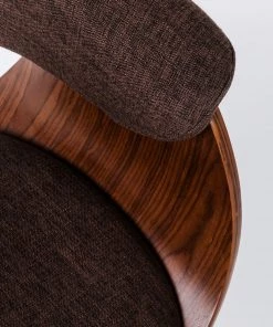 Kare Design Armlehnenstuhl Monaco II - Webstoff / Buche teilmassiv - Braun / Walnuss -Deutschland Stühle Verkaufs-Shop 1000135821 181005 15010426 GALLERYIMAGES P000000001000135821