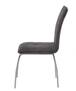 Loftscape Polsterstuhl Roby (2er-Set) - Webstoff / Stahl - Anthrazit / Edelstahl -Deutschland Stühle Verkaufs-Shop 1000138416 181108 104438136 GALLERYIMAGES P000000001000138416