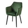 Mørteens Armlehnenstuhl Nicholas V - Samt Kemi: Dunkelgrün - Einzelstuhl