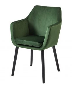 Mørteens Armlehnenstuhl Nicholas V - Samt Kemi: Dunkelgrün - Einzelstuhl