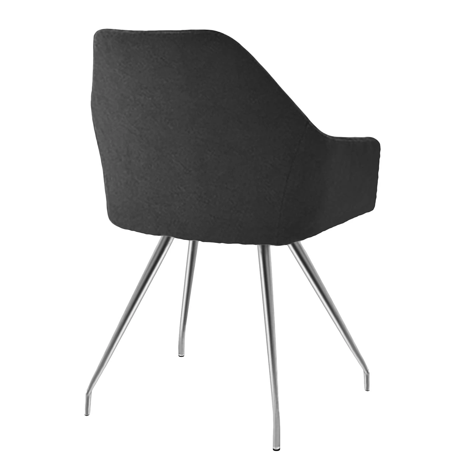 Loftscape Armlehnenstuhl Tibau (2er-Set) - Kunstleder / Edelstahl - Anthrazit 2 Loftscape Armlehnenstuhl Tibau (2er-Set) - Kunstleder / Edelstahl - Anthrazit – Bild 2