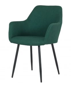 Tenzo Armlehnenstuhl Linn - Webstoff / Metall - Tannengrün