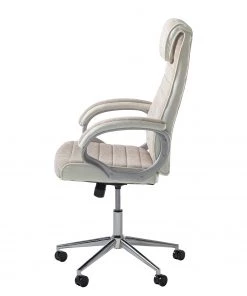 Furnitive Chefsessel Austinmer - Mikrofaser / Kunstleder - Beige / Weiß -Deutschland Stühle Verkaufs-Shop 1000147208 200812 14125100003 DETAILS P000000001000147208