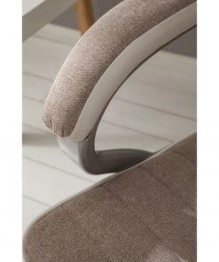 Furnitive Chefsessel Austinmer - Mikrofaser / Kunstleder - Beige / Weiß -Deutschland Stühle Verkaufs-Shop 1000147208 200819 06141100009 DETAILS P000000001000147208