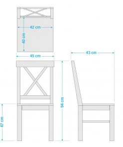 Maison Belfort Esszimmerstuhl Bergen (2er Set) - Kiefer massiv - Kiefer Weiß / Kiefer Bernstein -Deutschland Stühle Verkaufs-Shop 1000149688 211122 08324603140 SKETCH DETAILS P000000001000149688 sketch
