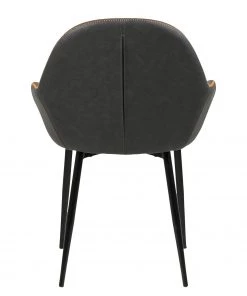 Ars manufacti Armlehnenstuhl Kia (2er-Set) - Kunstleder / Metall - Dunkelgrau / Schwarz -Deutschland Stühle Verkaufs-Shop 1000163190 190315 15245400045 GALLERYIMAGES P000000001000163190