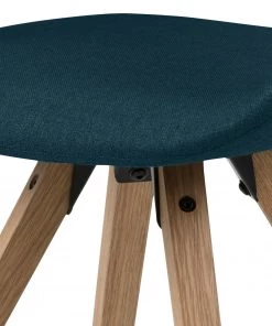 Mørteens Armlehnenstuhl Buggio - Webstoff / Gummibaum massiv - Webstoff Cors: Jeansblau - Einzelstuhl -Deutschland Stühle Verkaufs-Shop 1000164526 190315 07573200022 GALLERYIMAGES P000000001000164526