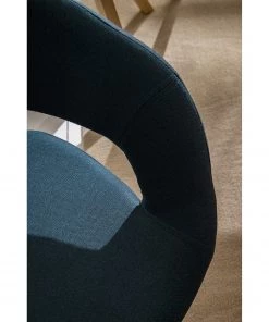 Mørteens Armlehnenstuhl Buggio - Webstoff / Gummibaum massiv - Webstoff Cors: Jeansblau - Einzelstuhl -Deutschland Stühle Verkaufs-Shop 1000164526 210208 08242400034 DETAILS P000000001000164526