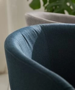 Mørteens Armlehnenstuhl Buggio - Webstoff / Gummibaum massiv - Webstoff Cors: Jeansblau - Einzelstuhl -Deutschland Stühle Verkaufs-Shop 1000164526 210208 08242400036 DETAILS P000000001000164526