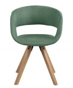 Mørteens Armlehnenstuhl Buggio - Webstoff / Gummibaum massiv - Webstoff Cors: Mintgrau - Einzelstuhl -Deutschland Stühle Verkaufs-Shop 1000164539 190315 07573300042 GALLERYIMAGES P000000001000164539