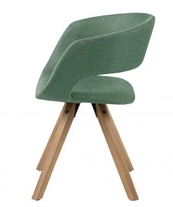 Mørteens Armlehnenstuhl Buggio - Webstoff / Gummibaum massiv - Webstoff Cors: Mintgrau - Einzelstuhl -Deutschland Stühle Verkaufs-Shop 1000164539 190315 07573300043 GALLERYIMAGES P000000001000164539