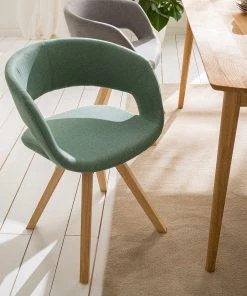 Mørteens Armlehnenstuhl Buggio - Webstoff / Gummibaum massiv - Webstoff Cors: Mintgrau - Einzelstuhl -Deutschland Stühle Verkaufs-Shop 1000164539 210208 08242400051 MOOD DETAILS P000000001000164539 mood