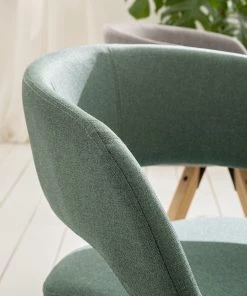 Mørteens Armlehnenstuhl Buggio - Webstoff / Gummibaum massiv - Webstoff Cors: Mintgrau - Einzelstuhl -Deutschland Stühle Verkaufs-Shop 1000164539 210208 08242400052 DETAILS P000000001000164539