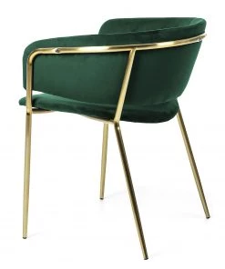 Jack & Alice Armlehnenstuhl Vilhena I (2er-Set) - Samt / Stahl - Gold - Dunkelgrün -Deutschland Stühle Verkaufs-Shop 1000167706 190327 11210500007 GALLERYIMAGES P000000001000167706