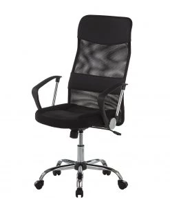 Duo Collection Bürodrehstuhl Regensburg - Mesh / Metall - Schwarz / Chrom