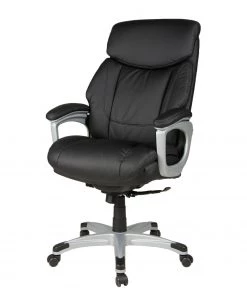 Duo Collection Chefsessel Alfonso - Kunstleder / Kunststoff - Schwarz / Silber