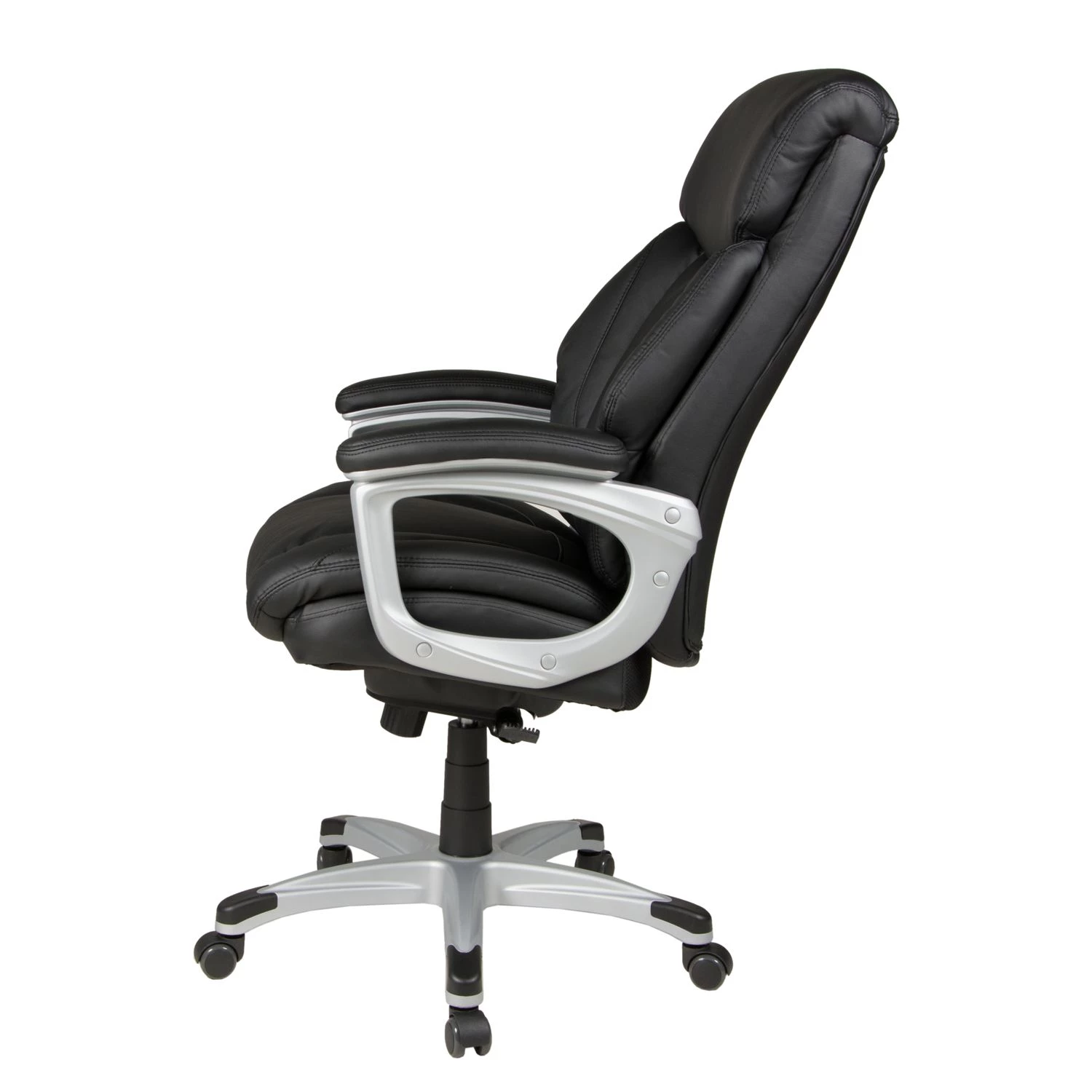 Duo Collection Chefsessel Alfonso - Kunstleder / Kunststoff - Schwarz / Silber 4 Duo Collection Chefsessel Alfonso - Kunstleder / Kunststoff - Schwarz / Silber – Bild 4