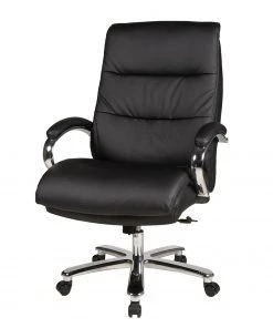 Duo Collection Chefsessel Frederico 180 kg - Kunstleder / Metall - Schwarz / Chrom
