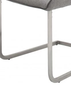 Fredriks Freischwinger Nidri (2er-Set) - Flachgewebe / Edelstahl - Lichtgrau -Deutschland Stühle Verkaufs-Shop 1000169167 190627 09464400008 GALLERYIMAGES P000000001000169167