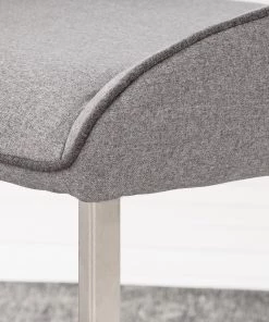 Fredriks Freischwinger Nidri (2er-Set) - Flachgewebe / Edelstahl - Lichtgrau -Deutschland Stühle Verkaufs-Shop 1000169167 191009 12153900009 DETAILS P000000001000169167