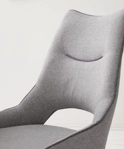 Fredriks Freischwinger Nidri (2er-Set) - Flachgewebe / Edelstahl - Lichtgrau -Deutschland Stühle Verkaufs-Shop 1000169167 191009 12154100019 DETAILS P000000001000169167